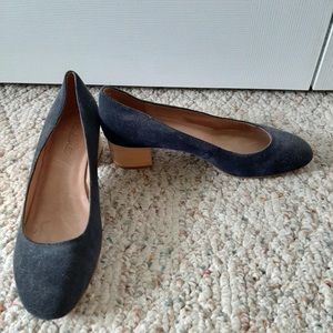 Madewell block heel black shoes